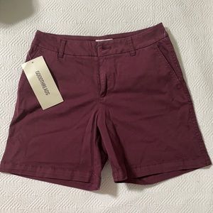 GOODTHREADS women’s shorts, maroon, size 4/6 (UK8)